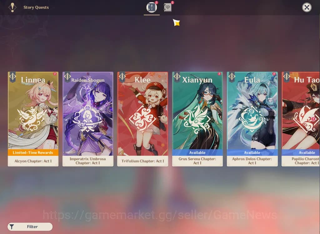 Genshin Impact Accounts ASIA|AR40|1Limited+14(*4Character)|Chasca,Diluc|Lo image 12