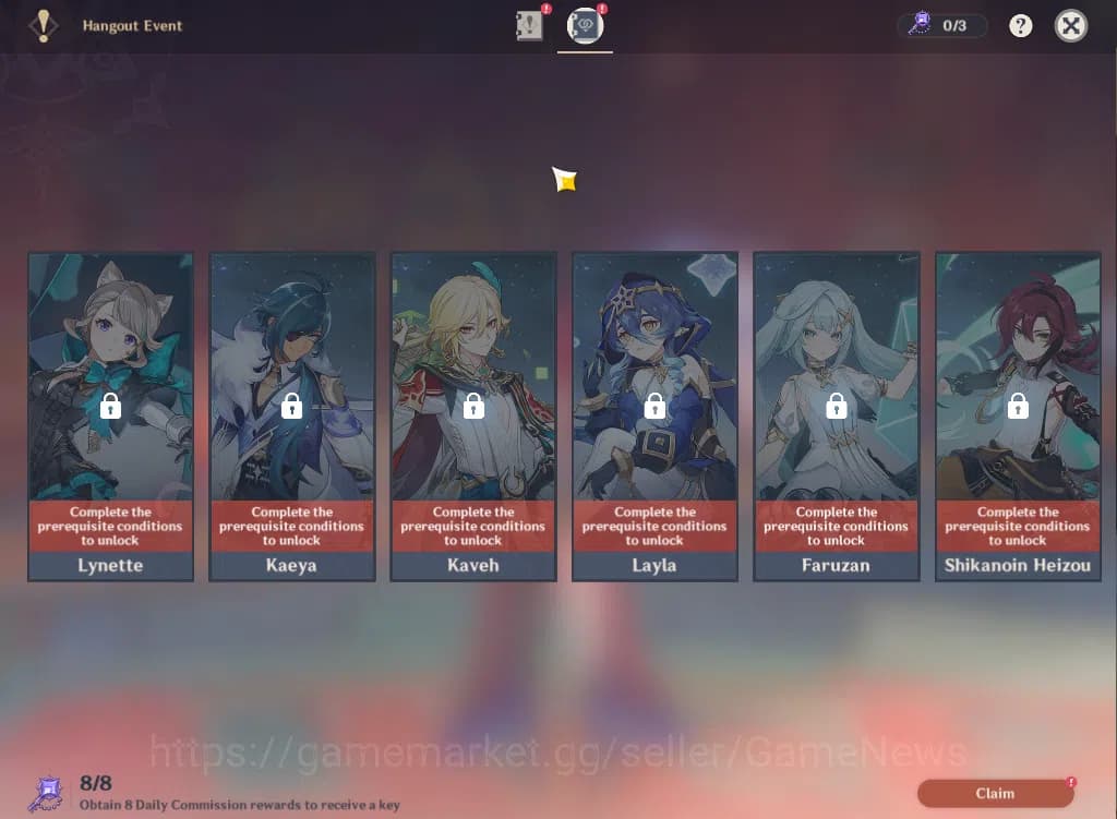 Genshin Impact Accounts ASIA|AR40|1Limited+14(*4Character)|Chasca,Diluc|Lo image 13
