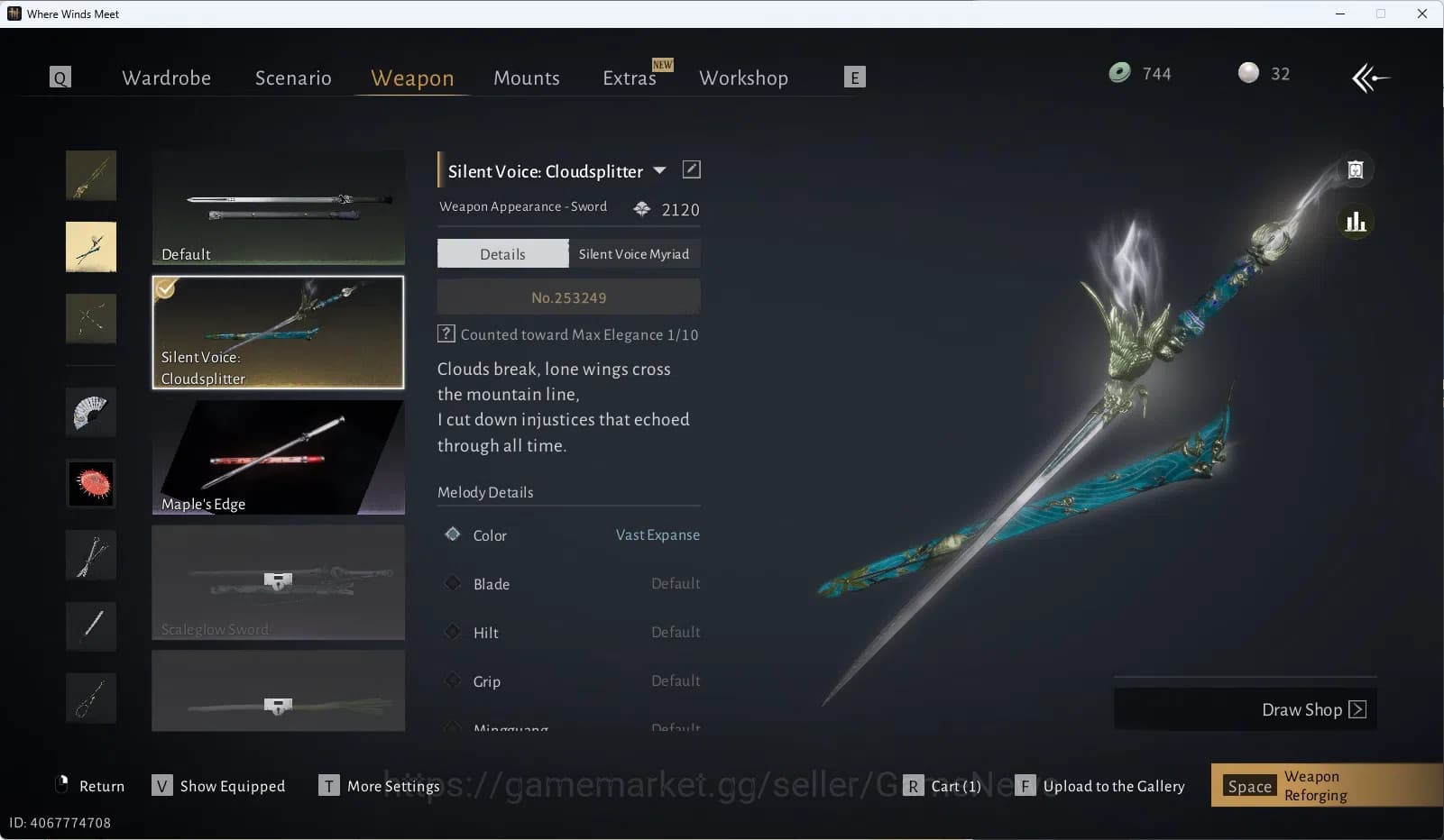 Where Winds Meet Accounts GLOBAL - Whale Acc, Lv 85|15k Elegance Lvl, 3k Pro image 4