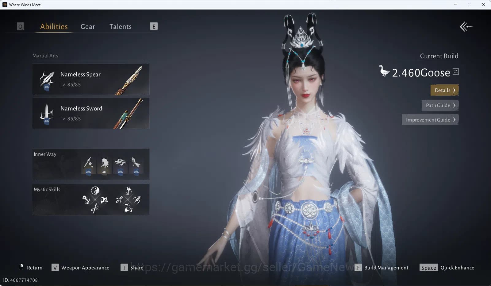 Where Winds Meet Accounts GLOBAL - Whale Acc, Lv 85|15k Elegance Lvl, 3k Pro image 5