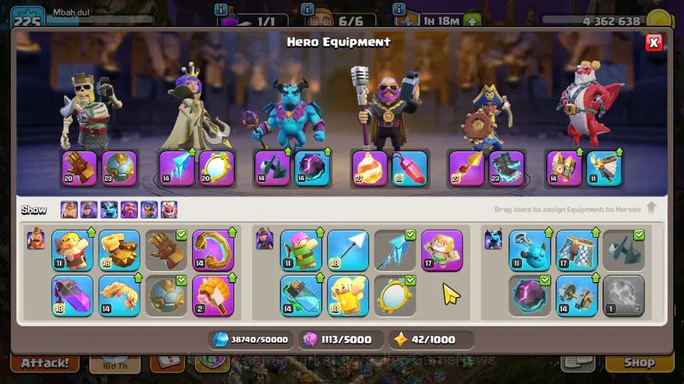 Clash of Clans Accounts TH 17-BH 10|Almost MAX|LV 225|HH 11|BK 70,AQ 80,GW image 8