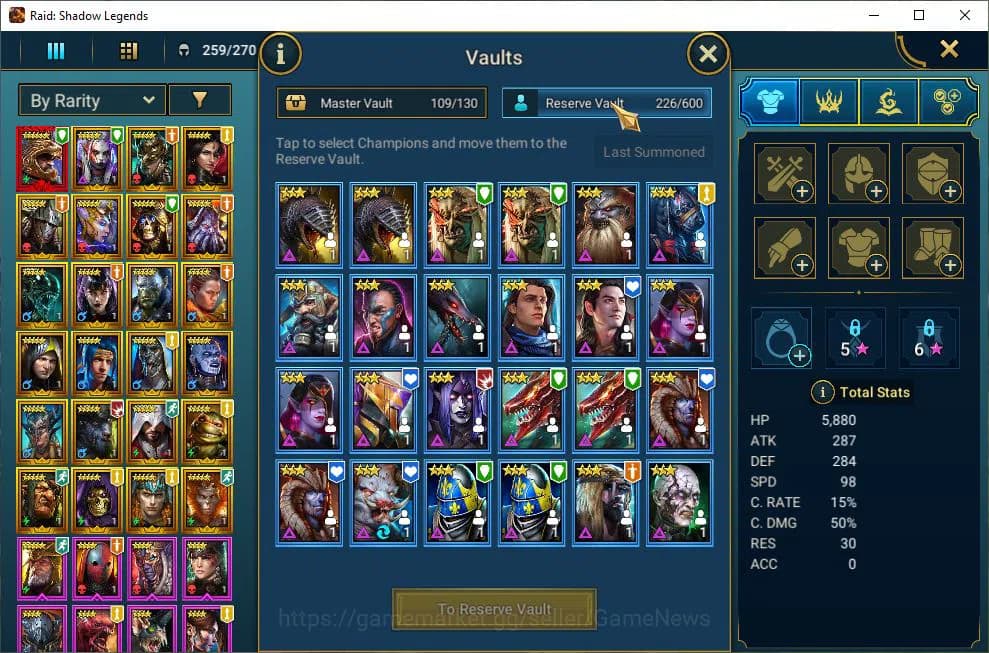 Raid: Shadow Legends Accounts Lv7 891K Power|1 Mythic(Androc)|23 Legend(Ninja,Al image 13