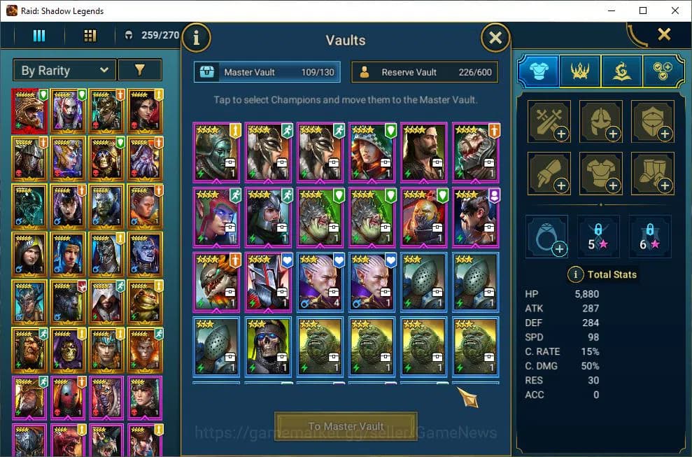 Raid: Shadow Legends Accounts Lv7 891K Power|1 Mythic(Androc)|23 Legend(Ninja,Al image 14