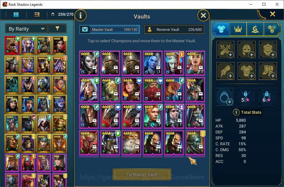 Raid: Shadow Legends Accounts Lv7 891K Power|1 Mythic(Androc)|23 Legend(Ninja,Al image 15