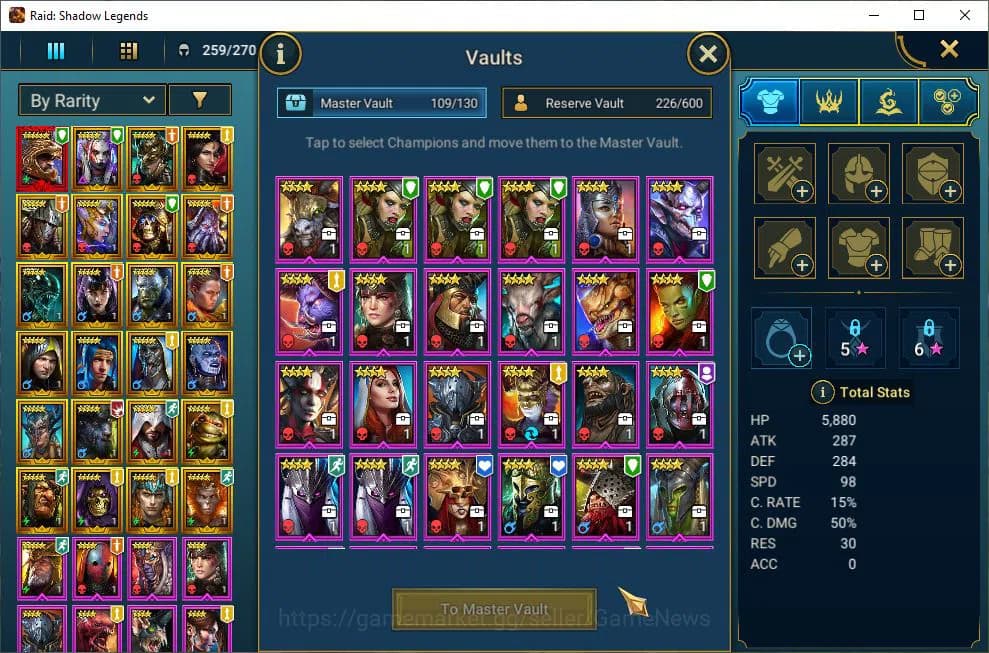 Raid: Shadow Legends Accounts Lv7 891K Power|1 Mythic(Androc)|23 Legend(Ninja,Al image 16