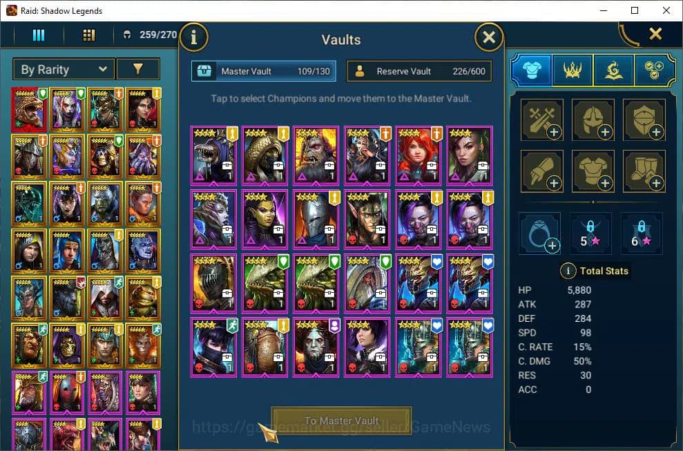 Raid: Shadow Legends Accounts Lv7 891K Power|1 Mythic(Androc)|23 Legend(Ninja,Al image 17