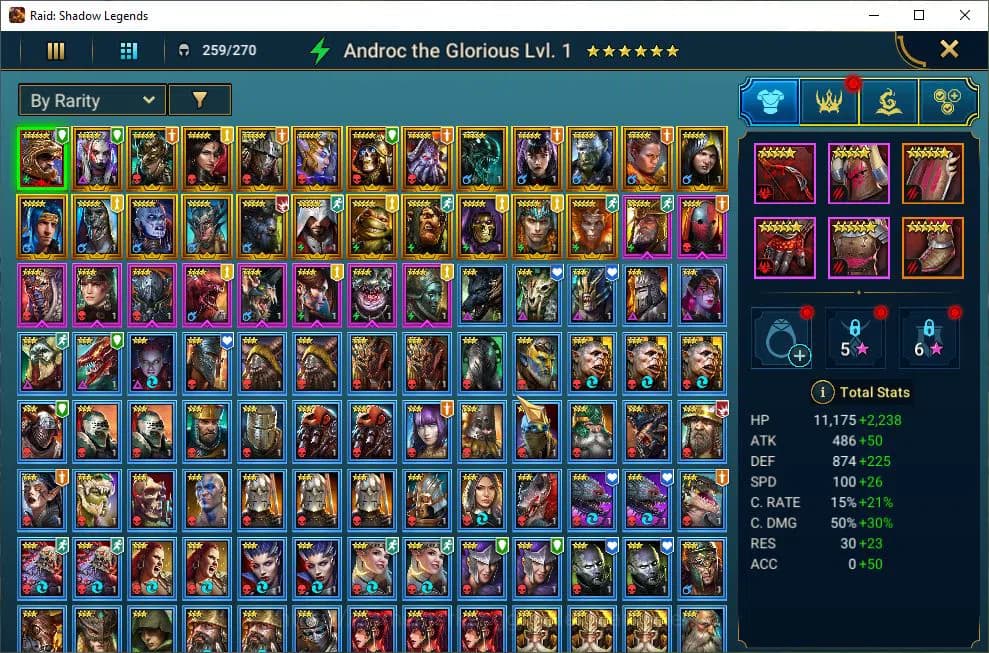 Raid: Shadow Legends Accounts Lv7 891K Power|1 Mythic(Androc)|23 Legend(Ninja,Al image 18