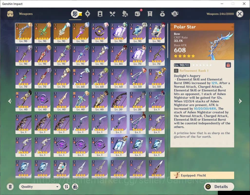 Genshin Impact Accounts ASIA|AR57|8Limited+4(*5Wep)|Prime Skirk|AyakaC1+si image 6