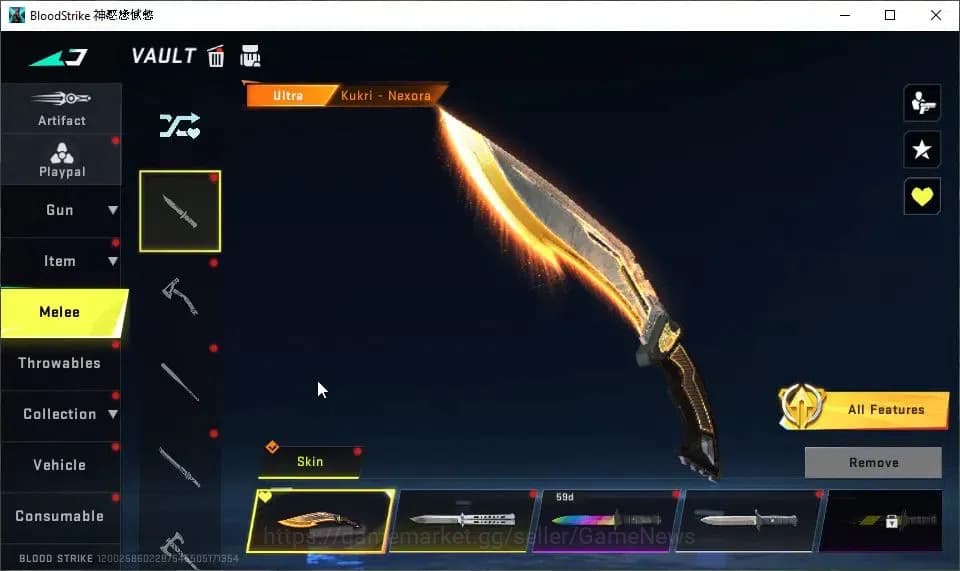 Blood Strike Accounts ASIA|ETERNAL Desert Eagle-Scorpius|ULTRA Melee Kuk image 6