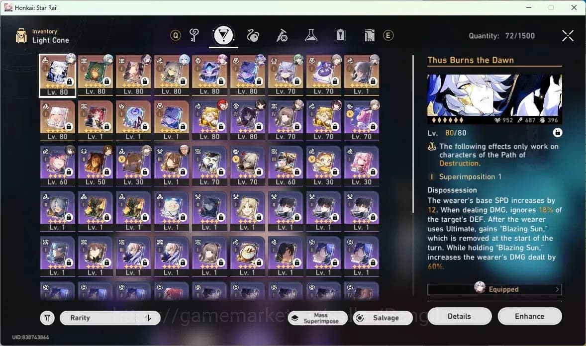 Honkai Star Rail Accounts ASIA | TL 67 | 13 LIMIT | SILVER WOLF | CERYDRA | image 11