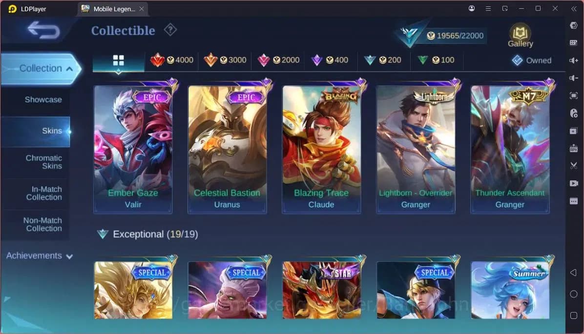 Mobile Legends: Bang Bang Accounts GLOBAL Hero 55 Skin 72|Prime Granger|Lightborn Gra image 2