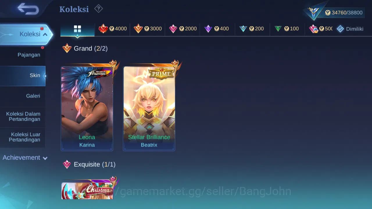 Mobile Legends: Bang Bang Accounts GLOBAL Hero 84 Skin 126 Luckybox Miya | Prime Beat image 1
