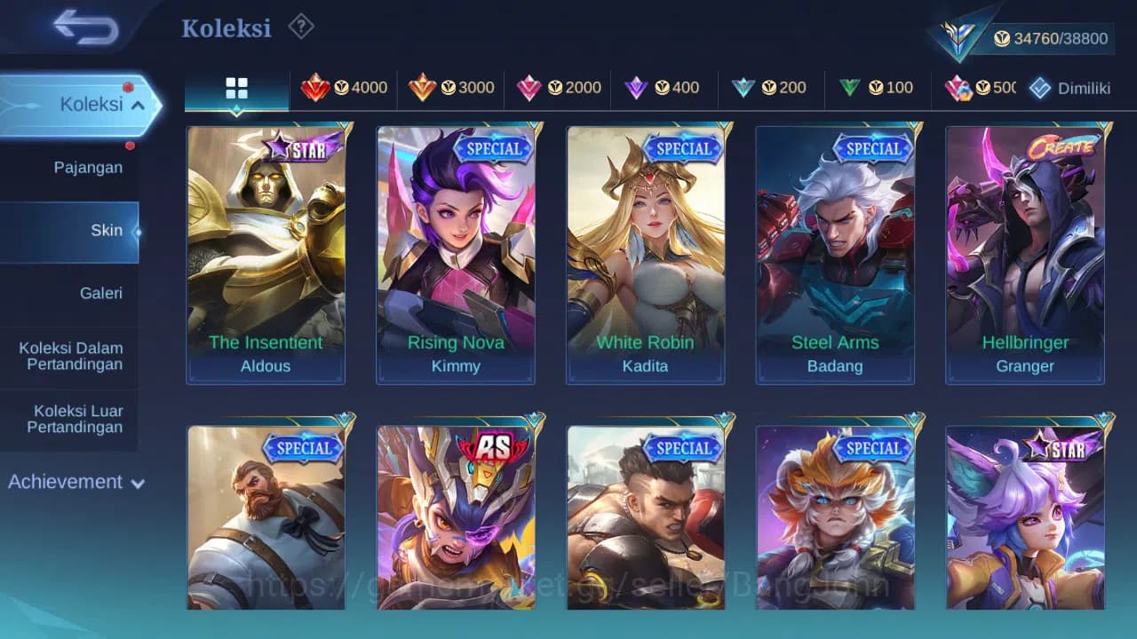 Mobile Legends: Bang Bang Accounts GLOBAL Hero 84 Skin 126 Luckybox Miya | Prime Beat image 7