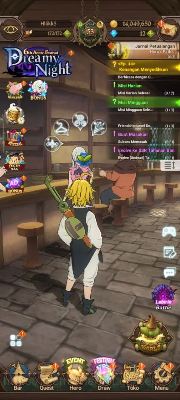The Seven Deadly Sins: Grand Cross Accounts GLOBAL|1.08M CC|1LR Roxy|UR Salos,Despair Mael,Fre image 1