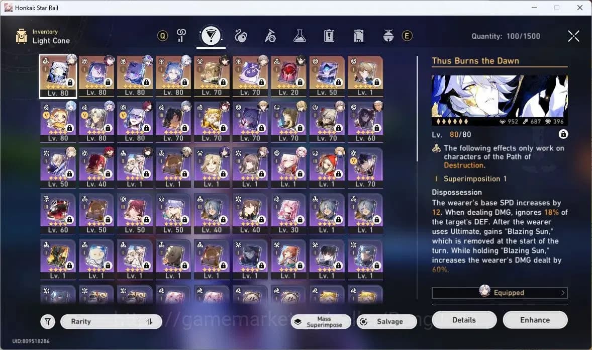 Honkai Star Rail Accounts ASIA | TL 68|Dan Heng PT+Sign|Kafka+Sign|Sparkle+S image 15