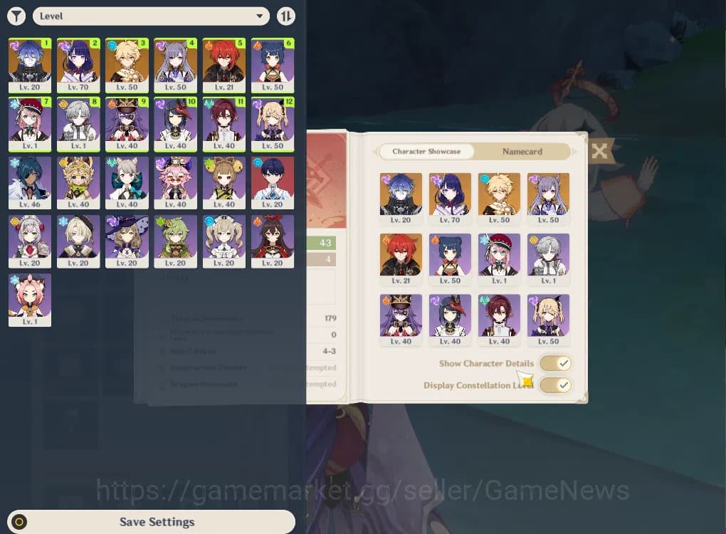 Genshin Impact Accounts ASIA|AR43|2Limited+19(*4Character)|Flins,Raiden,Ke image 2