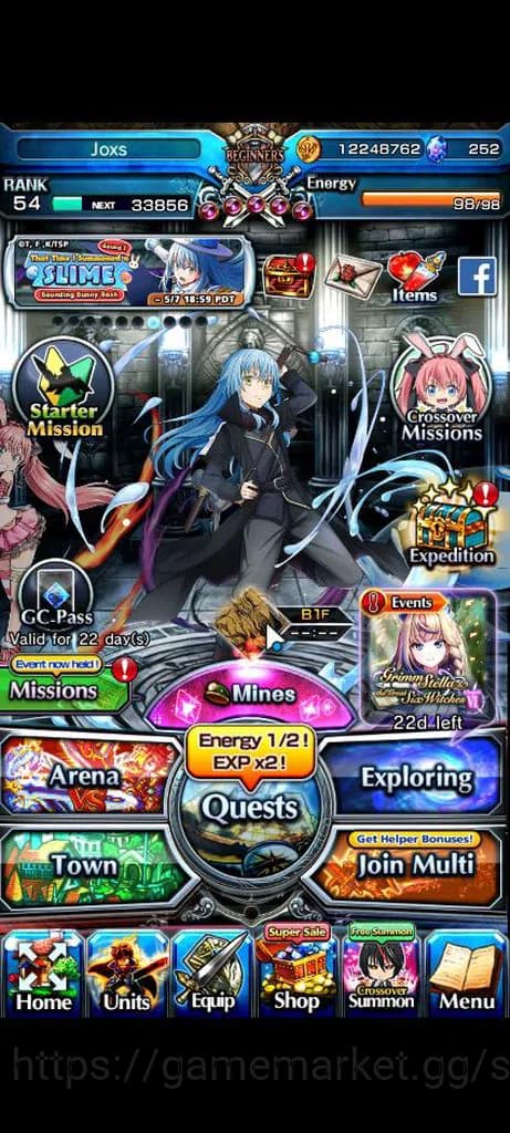 Grand Summoners Accounts Global|Rank 54|252 CC|3 Ascend+2 TW| DL Rimuru+TW, image 1