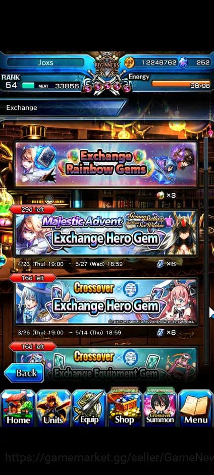 Grand Summoners Accounts Global|Rank 54|252 CC|3 Ascend+2 TW| DL Rimuru+TW, image 3