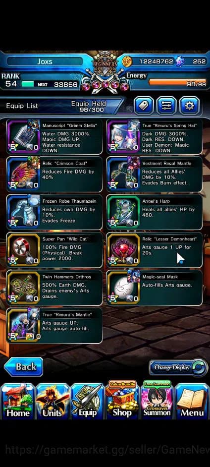 Grand Summoners Accounts Global|Rank 54|252 CC|3 Ascend+2 TW| DL Rimuru+TW, image 5