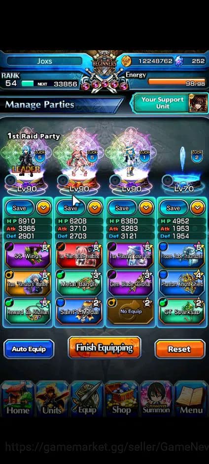 Grand Summoners Accounts Global|Rank 54|252 CC|3 Ascend+2 TW| DL Rimuru+TW, image 9