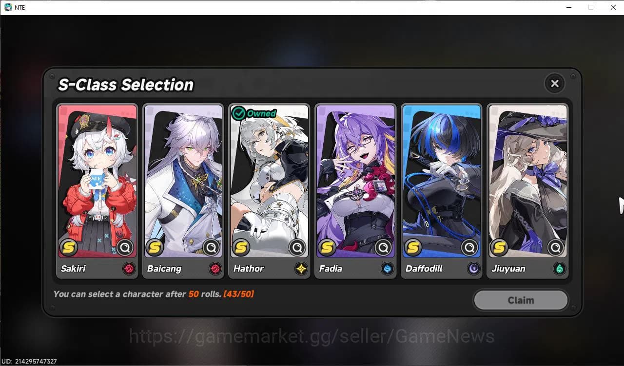 Neverness to Everness Accounts GLOBAL EU |HL 3| 2 SSR Limited Nanally, Hathor|4 S image 4
