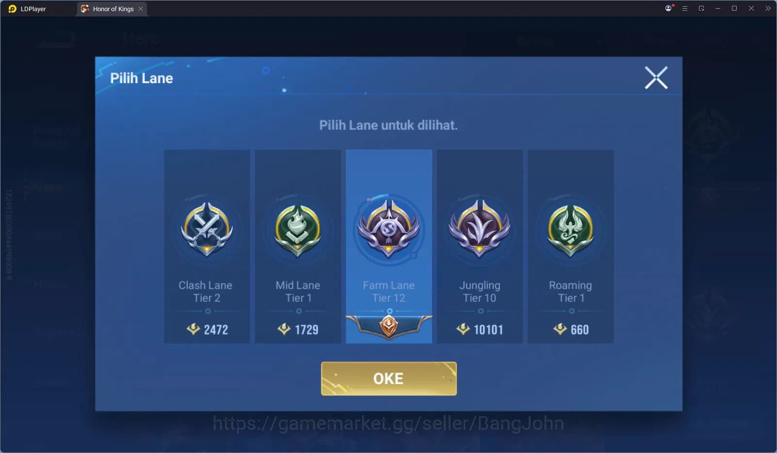 Honor of Kings Accounts Global 85 Hero 56 Skin | Farm Lane T12 | SXD Hou Y image 19