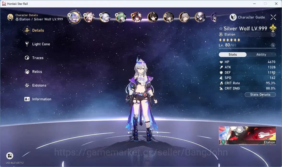 Honkai Star Rail Accounts ASIA | TL 67, Silver Wolf LV.999, Ruan Mei, Dan He image 11