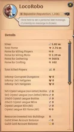 Albion Online Accounts ASIA | 2,76M Total Fame - 5M Silver | T8 Lumberjac image 1