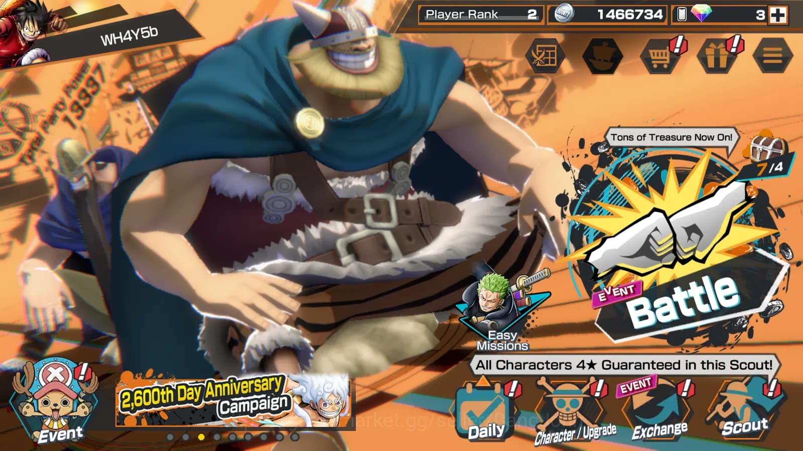 One Piece Bounty Rush Accounts Global | 5EX | KOTP Gol D.Roger,4emperor Monkey D. image 1
