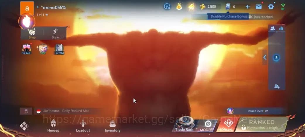 Honor of Kings Accounts Hero 7|Starter with Legend Skin Selection Chest(Di image 1