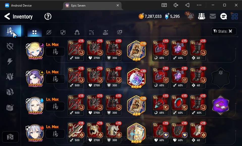 Epic Seven Accounts GLOBAL Verif|New Era|10 ML(Salome,Notos,Ruele oL,A image 13