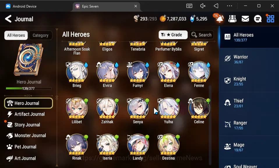 Epic Seven Accounts GLOBAL Verif|New Era|10 ML(Salome,Notos,Ruele oL,A image 16