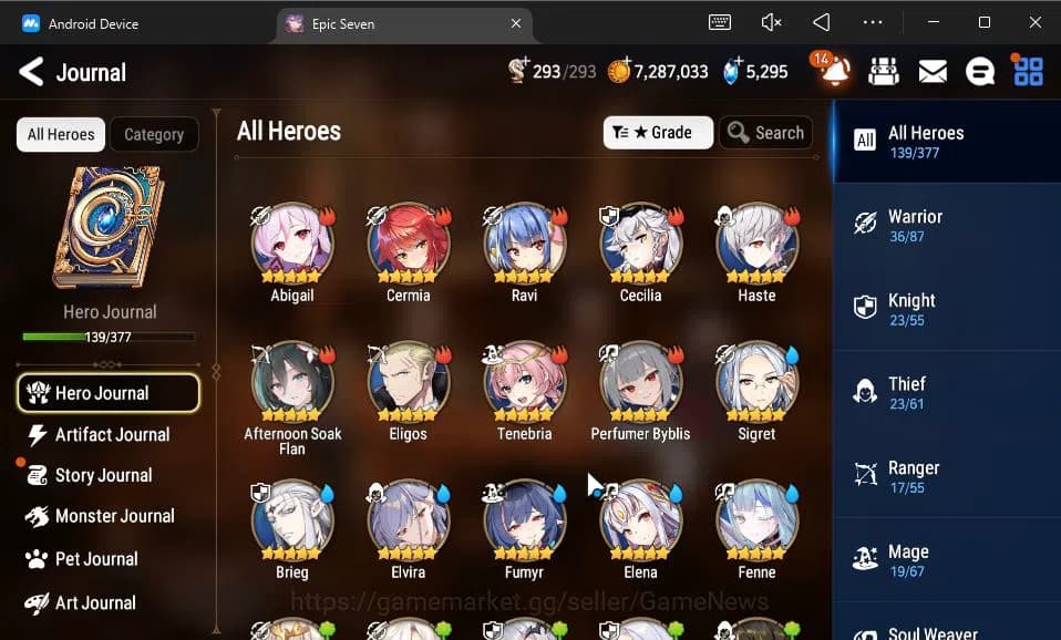 Epic Seven Accounts GLOBAL Verif|New Era|10 ML(Salome,Notos,Ruele oL,A image 17