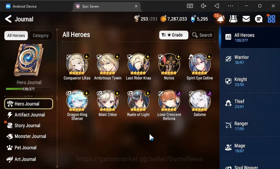 Epic Seven Accounts GLOBAL Verif|New Era|10 ML(Salome,Notos,Ruele oL,A image 18