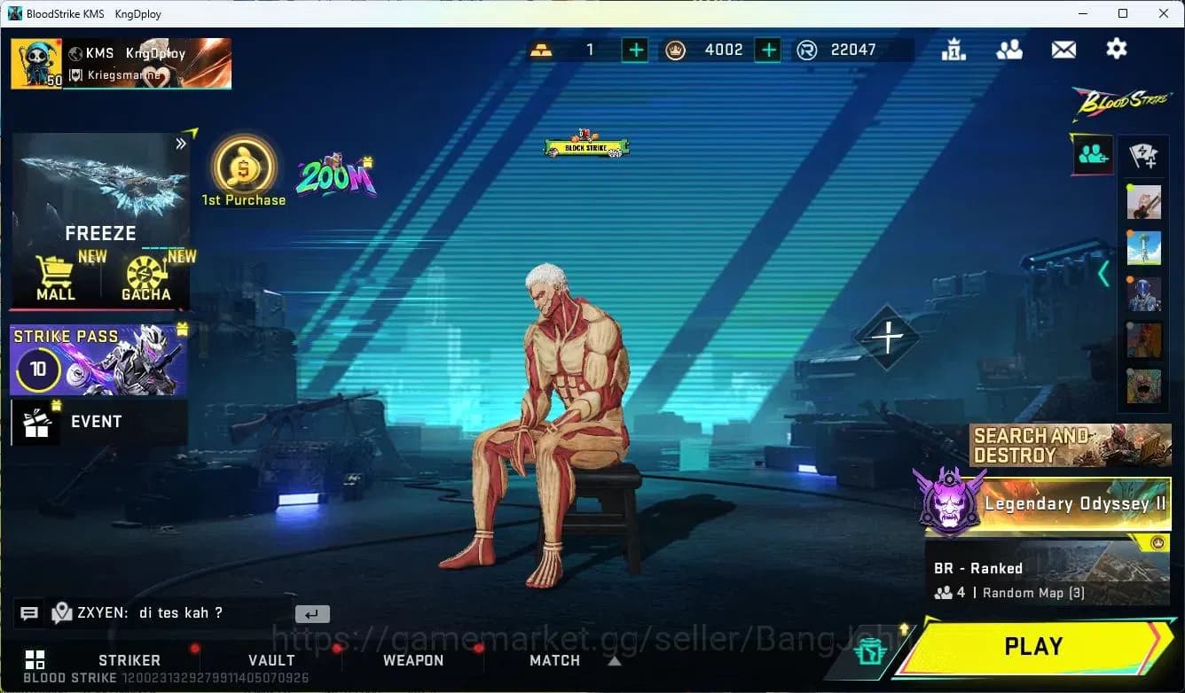 Blood Strike Accounts ASIA |EVOLVED=FAL|ULTRA=AR97,KAG-5ORIGIN-12|COLLAB image 1