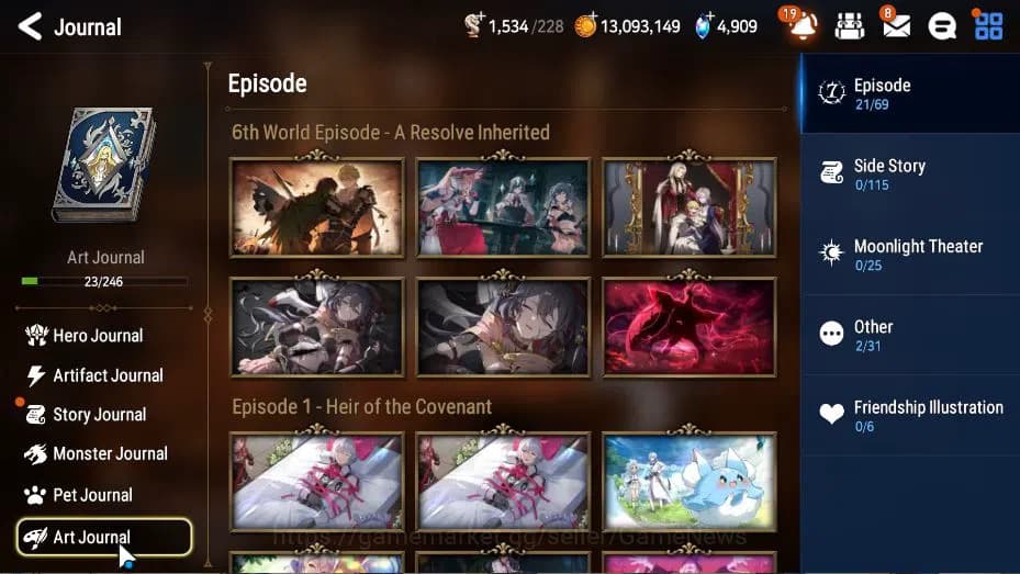 Epic Seven Accounts GLOBAL Unverif|New Era|4 ML(Salome, EIlynav, DD Ra image 15