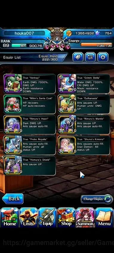 Grand Summoners Accounts Global|Rank 89|Fresh Story+Side|Ready Gacha 754 CC image 5
