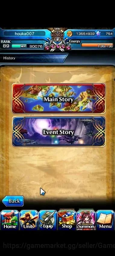 Grand Summoners Accounts Global|Rank 89|Fresh Story+Side|Ready Gacha 754 CC image 8