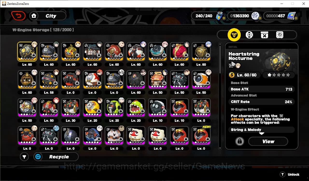 Zenless Zone Zero Accounts ASIA|IK 59|14 Limit,3 Prem Team,3 VoidHunter[(Miya image 9