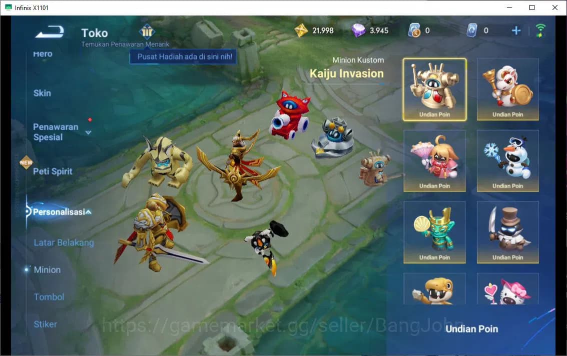 Honor of Kings Accounts GLOBAL|67HR|43SK|PRECIOUS=SUN CE|GM=GAN AND MO|WOR image 7