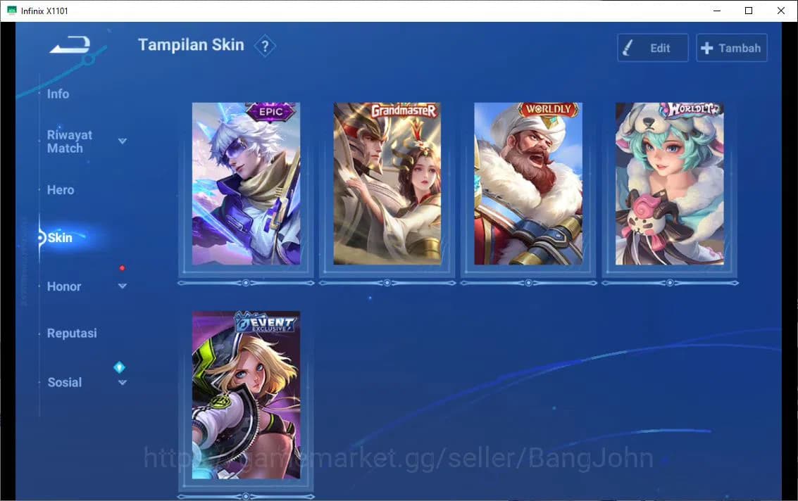 Honor of Kings Accounts GLOBAL|67HR|43SK|PRECIOUS=SUN CE|GM=GAN AND MO|WOR image 8
