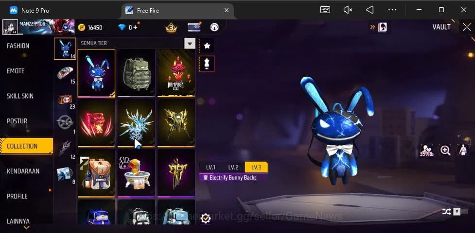 Free Fire Accounts Indonesia|Ak47 Blue Flame Draco Lv 5,SCAR Megalodo image 9
