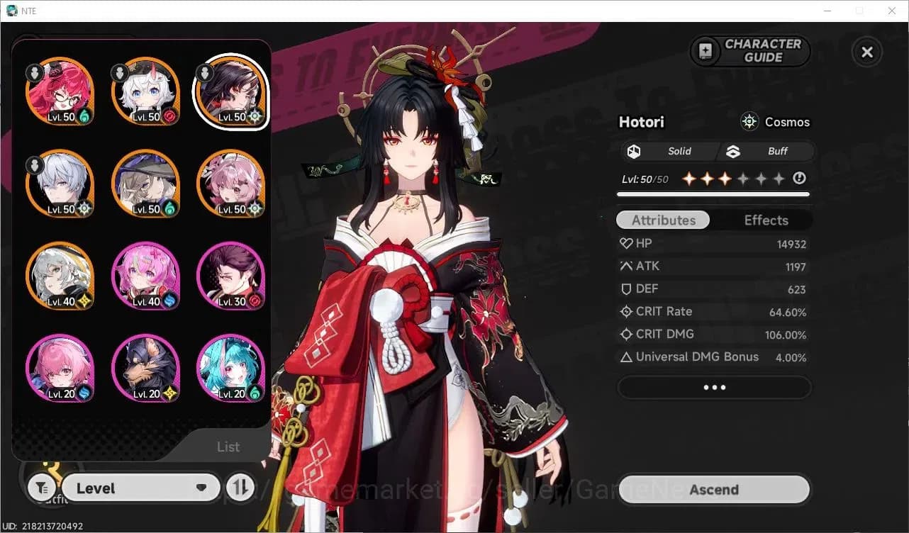 Neverness to Everness Accounts SEA HL 35 MIDGAME| 8.3k Annulith| 6 SSR (Hotori+Si image 1