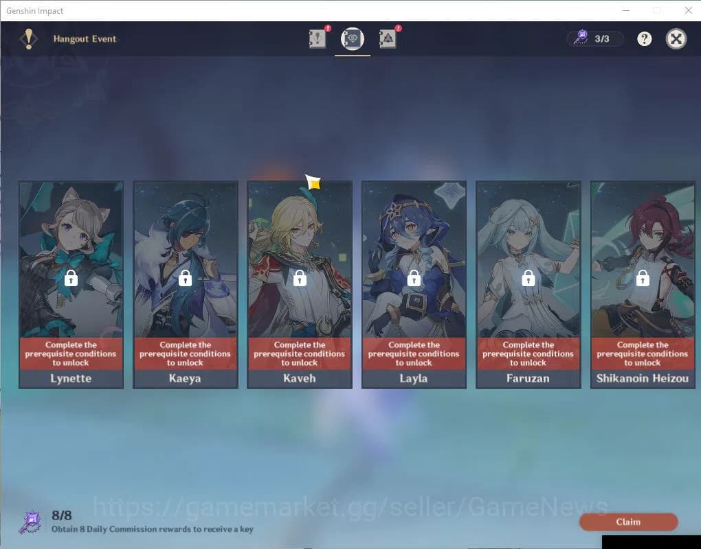 Genshin Impact Accounts Asia|AR 55 |7 Limited+2(*5WEP)|WandererC1,Riaden,N image 13