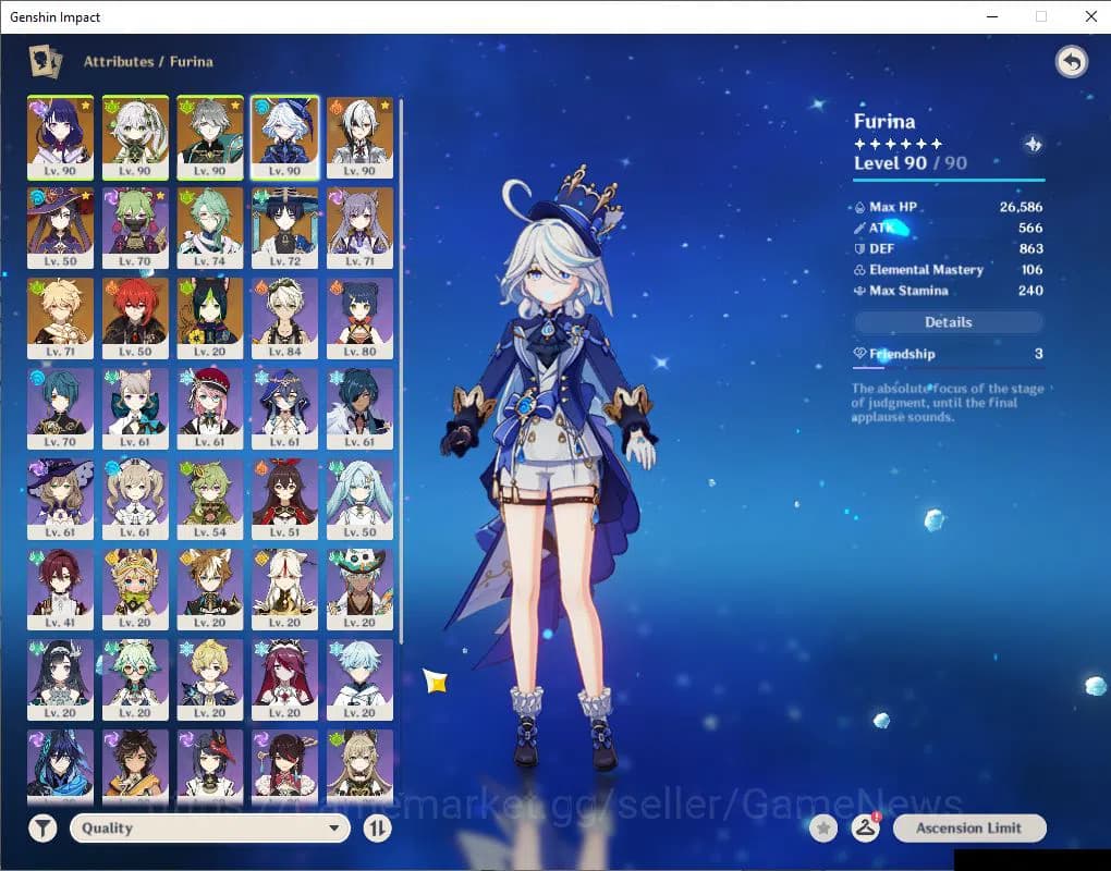 Genshin Impact Accounts Asia|AR 55 |7 Limited+2(*5WEP)|WandererC1,Riaden,N image 3