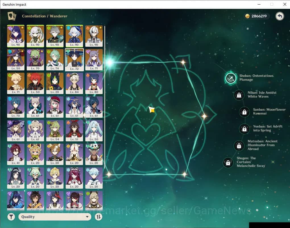 Genshin Impact Accounts Asia|AR 55 |7 Limited+2(*5WEP)|WandererC1,Riaden,N image 4