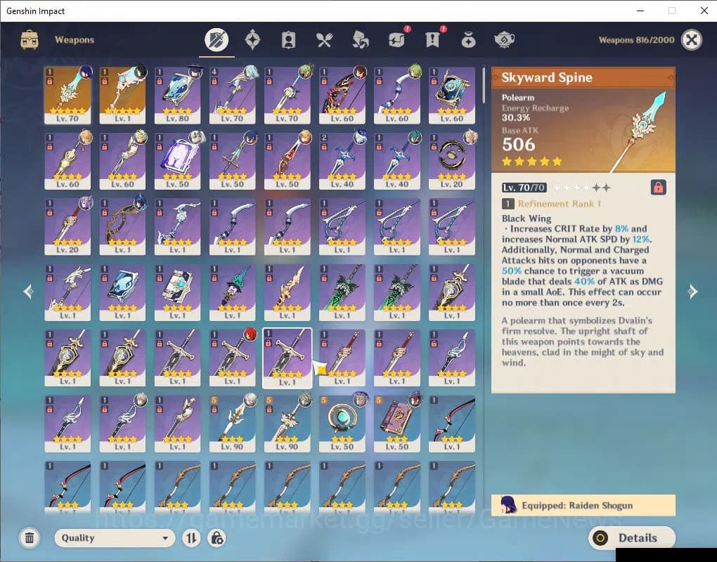 Genshin Impact Accounts Asia|AR 55 |7 Limited+2(*5WEP)|WandererC1,Riaden,N image 5