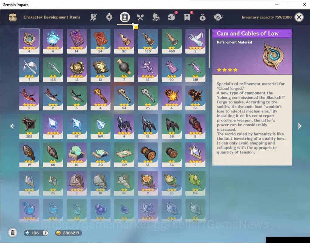 Genshin Impact Accounts Asia|AR 55 |7 Limited+2(*5WEP)|WandererC1,Riaden,N image 7