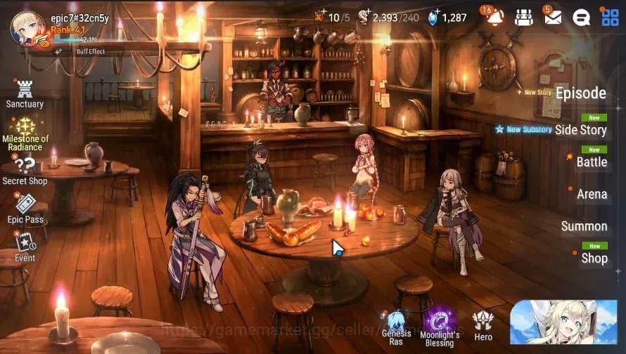 Epic Seven Accounts GLOBAL|UnVerif|6 ML(Zio,AYufine,NC Landy,LC Bellon image 1