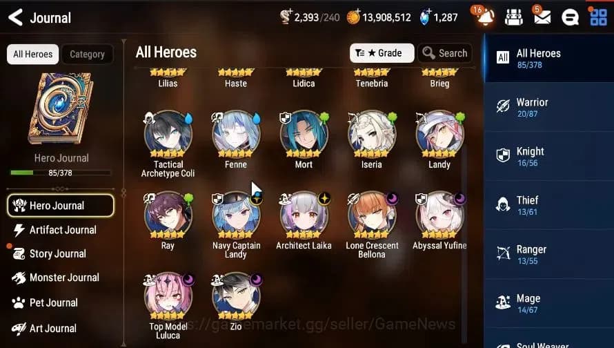 Epic Seven Accounts GLOBAL|UnVerif|6 ML(Zio,AYufine,NC Landy,LC Bellon image 6